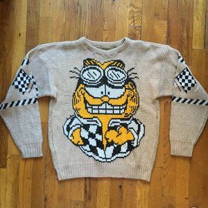 RARE 70s Vintage Garfield "Street Demon" Sweater